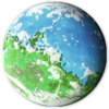 Blue Green One Globe